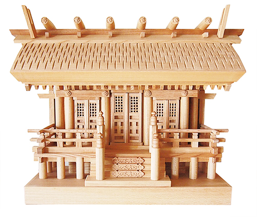 神棚 欅 彫屋根三社 格子戸 高級神棚 日本製    四季彩の店 一新堂